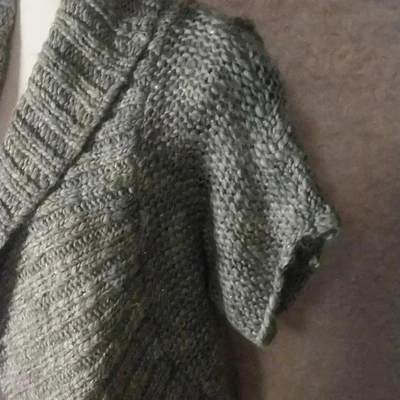 Decree Gray with Silver Metallic Threads Open Cardigan Size M - Picture 6 of 15